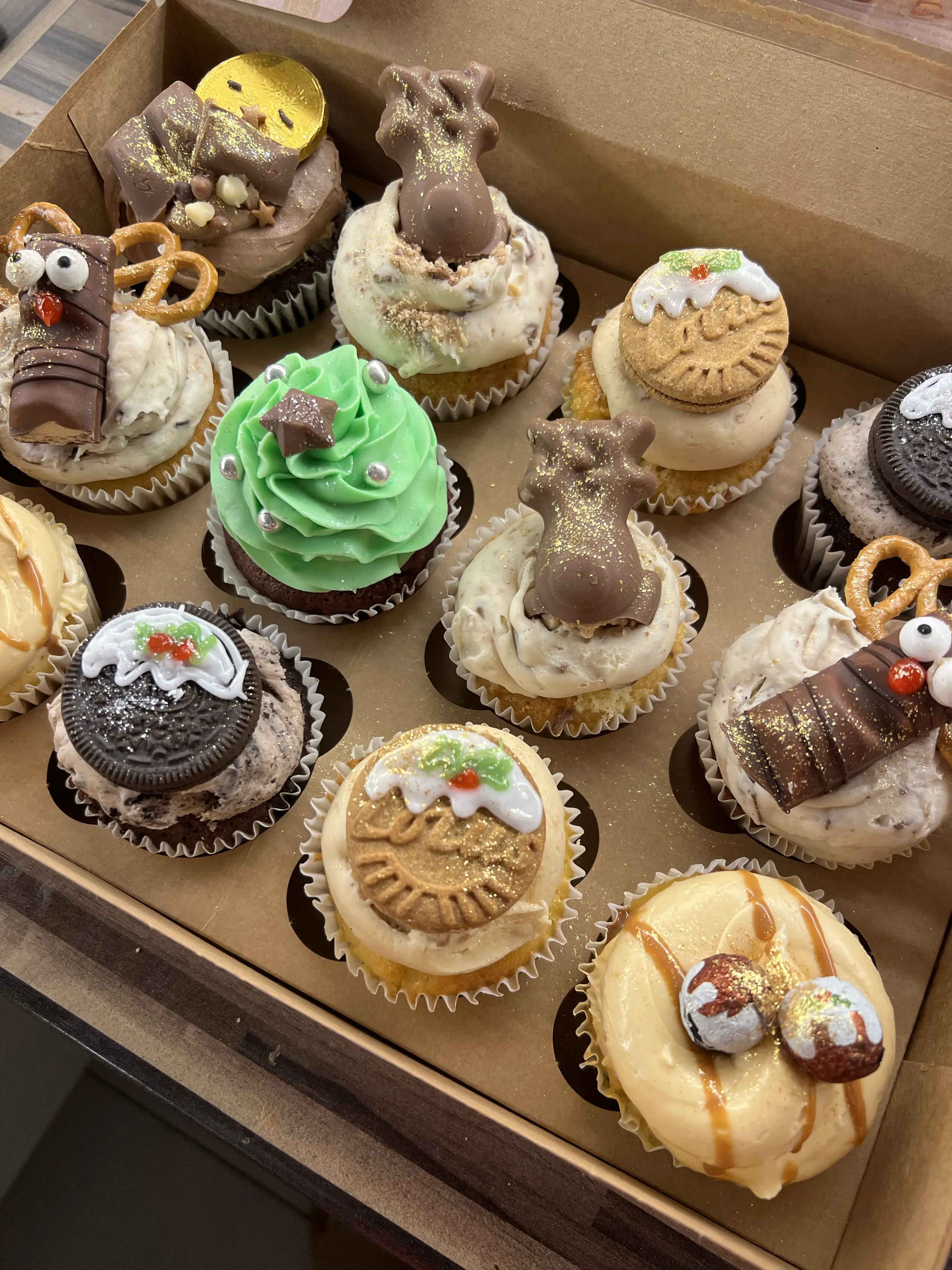 Christmas Mixed Cupcake Selection Boxes